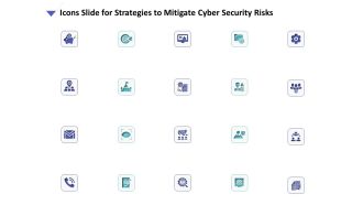 Icons Slide For Strategies To Mitigate Cyber Security Risks Ppt Icon Themes PDF