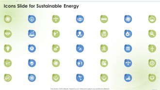 Icons Slide For Sustainable Energy Ppt PowerPoint Presentation Portfolio Slides PDF