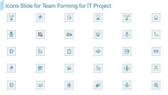 Icons Slide For Team Forming For IT Project Ppt Infographics Brochure PDF