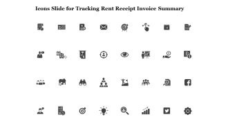 Icons Slide For Tracking Rent Receipt Invoice Summary Ppt File Rules PDF