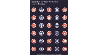 Icons Slide For Video Production Service Proposal One Pager Sample Example Document