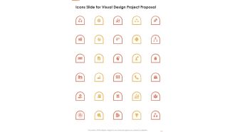 Icons Slide For Visual Design Project Proposal One Pager Sample Example Document