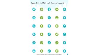 Icons Slide For Whitewash Services Proposal One Pager Sample Example Document