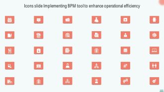 Icons Slide Implementing BPM Tool To Enhance Operational Efficiency Demonstration PDF