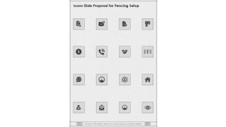 Icons Slide Proposal For Fencing Setup One Pager Sample Example Document