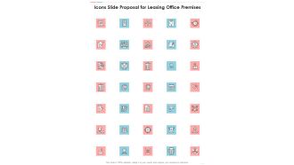 Icons Slide Proposal For Leasing Office Premises One Pager Sample Example Document