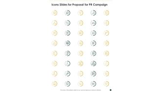 Icons Slides For Proposal For PR Campaign One Pager Sample Example Document