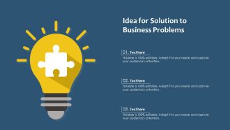 Idea For Solution To Business Problems Ppt Icon Structure PDF