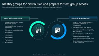 Identify Groups For Distribution And Prepare For Test Group Access Business Application Development Playbook Microsoft PDF