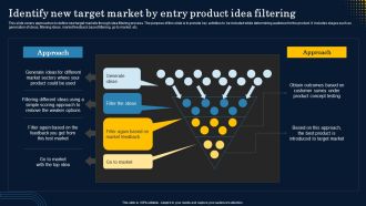 Identify New Target Market By Entry Product Idea Filtering Demonstration PDF