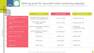 Identifying And Increasing Brand Awareness Defining Goals For Successful Online Structure PDF
