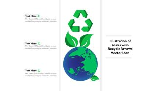 Illustration Of Globe With Recycle Arrows Vector Icon Ppt PowerPoint Presentation File Example Topics PDF