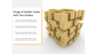 Image Of Golden Cubes With Text Holders Ppt PowerPoint Presentation Infographic Template Brochure