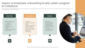 Impact Of Employee Onboarding Buddy System Program At Workplace Ppt Icon Introduction PDF