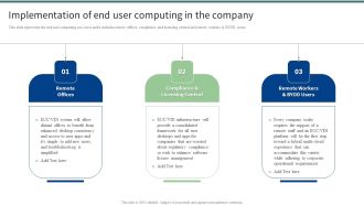 Implementation Of End User Computing In The Company Icons PDF