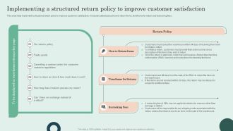 Implementing A Structured Return Policy To Improve Customer Satisfaction Background PDF