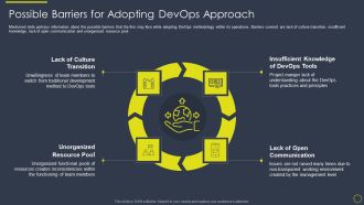 Implementing Development And Operations Platforms For In Time Product Launch IT Possible Barriers Microsoft PDF