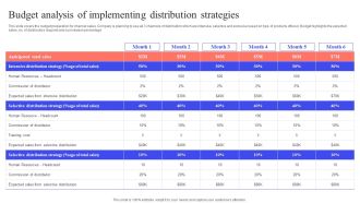 Implementing Effective Distribution Budget Analysis Of Implementing Distribution Demonstration PDF