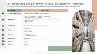 Implementing Effective Strategy Key Parameters Associated With Product Download PDF