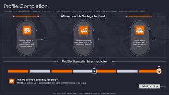 Implementing Gamification Marketing Plan To Increase Conversions Profile Completion Demonstration PDF