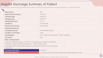Implementing Integrated Software Hospital Discharge Summary Of Patient Icons PDF