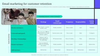 Implementing New Sales And Marketing Process For Services Email Marketing For Customer Retention Guidelines PDF