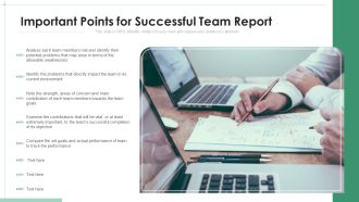 Important Points For Successful Team Report Ppt File Objects PDF
