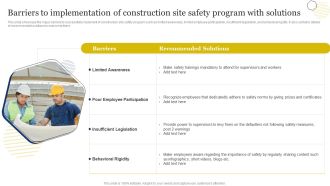 Improvement Of Safety Performance At Construction Site Barriers To Implementation Brochure PDF