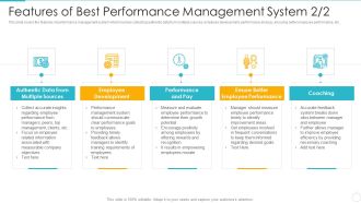 Improving Employee Performance Management System In Organization Features Of Best Rules PDF