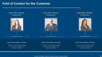 Improving Organizational Process Client Induction Procedure Point Of Contact For The Customer Slides PDF