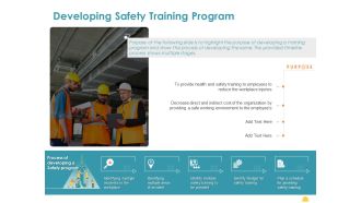 Incident Management Process Safety Developing Safety Training Program Slides PDF