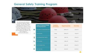 Incident Management Process Safety General Safety Training Program Brochure PDF