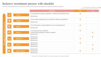 Inclusive Recruitment Process With Checklist Introduction PDF