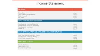 Income Statement Ppt PowerPoint Presentation Layouts Outfit