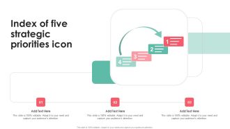 Index Of Five Strategic Priorities Icon Background PDF