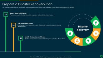 Info Security Prepare A Disaster Recovery Plan Ppt PowerPoint Presentation File Portfolio PDF