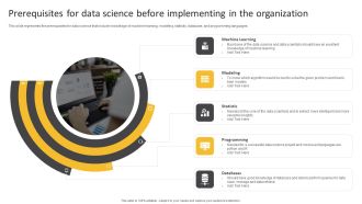 Information Science Prerequisites For Data Science Before Implementing In The Organization Ppt PowerPoint Presentation Gallery Elements PDF