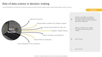 Information Science Role Of Data Science In Decision Making Ppt PowerPoint Presentation Summary Graphics Tutorials PDF