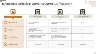 Information Technology Career Progression Framework Diagrams PDF