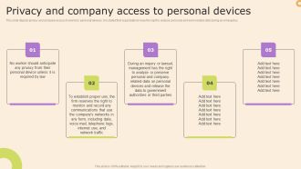 Information Technology Policy And Processes Privacy And Company Access To Personal Devices Graphics PDF
