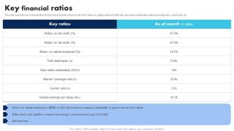 Information Technology Solutions Company Outline Key Financial Ratios Introduction PDF