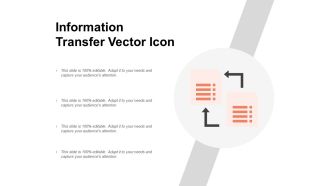 Information Transfer Vector Icon Ppt PowerPoint Presentation Show Design Templates