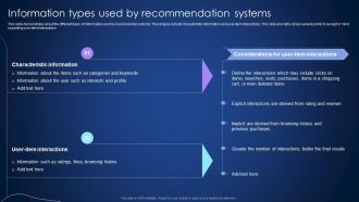 Information Types Used By Recommendation Systems Integrating Recommender System To Enhance Sample PDF