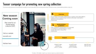 Innovative Marketing Strategy Teaser Campaign For Promoting New Spring Collection Download PDF