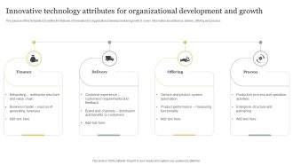 Innovative Technology Attributes For Organizational Development And Growth Microsoft PDF