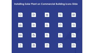 Installing Solar Plant On Commercial Building Icons Slide Mockup PDF