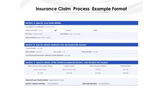 Insurance Claim Process Example Format Ppt PowerPoint Presentation Infographics Template