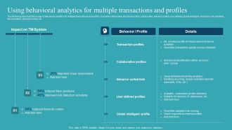 Integrating AML And Transaction Using Behavioral Analytics For Multiple Brochure PDF