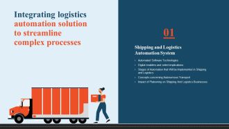 Integrating Logistics Automation Solution To Streamline Complex Processes For Table Of Contents Ppt Icon Grid PDF