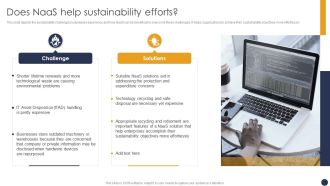 Integrating Naas Service Model Does Naas Help Sustainability Efforts Ppt Icon Graphics Template PDF